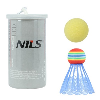 Badminton Federball Nylon LED Leuchte 1 Stück mit Ball NILS NBL6092