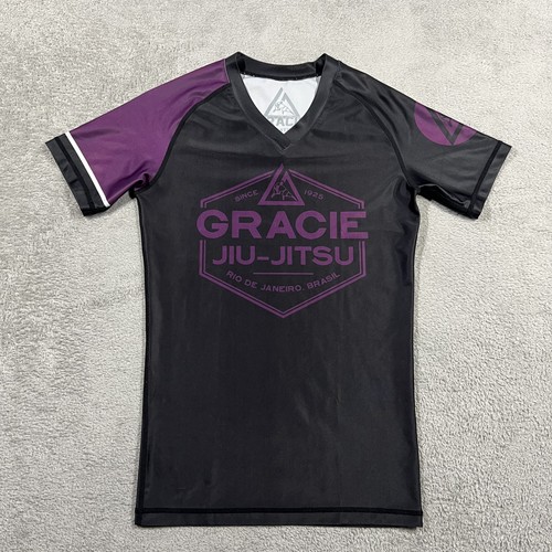 Gracie Jiu Jitsu Rash Guard Shirt Womens Small Rio De Janeiro Brasil V Neck