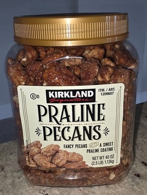Kirkland Signature Praline Pecans 40 oz Sweet Coated Fancy Pecans Snack 2.5 lb