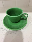 Vintage Fiesta Green Tea Cup and Saucer. Fiestaware Homer Laughlin