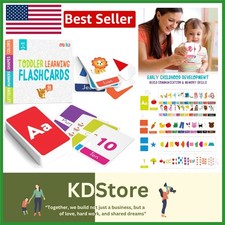 Compact Interactive Alphabet  Number Flash Cards for Kids - 64 Colorful Cards