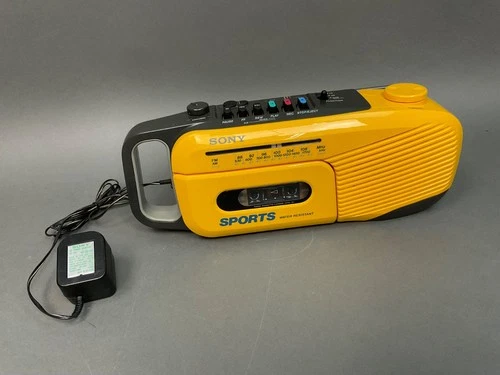 Vintage Sony Sports Water Resistant CFM-101 Boombox AM/FM Radio Cassette Player