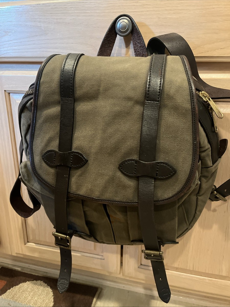 🔥 Filson USA Rucksack Backpack Bag Rugged Twill Otter Green