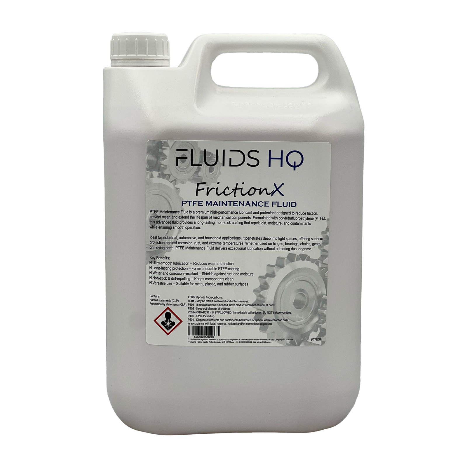 5L PTFE Multi-Use Lubricant & Rust Inhibitor Maintenance & Protection Fluid