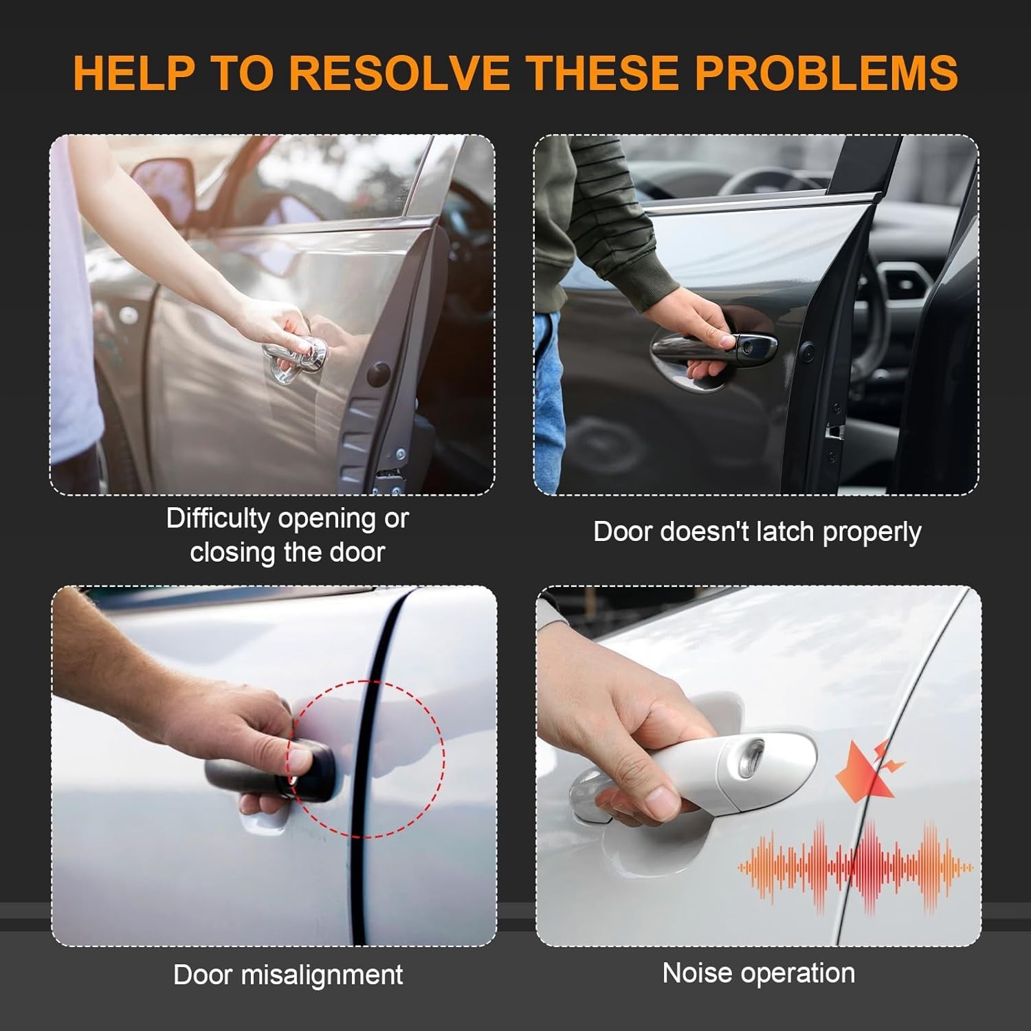 Replacement Door Latch Assembly & Cable Rod for Ford E150 E250 E350 - Right Side