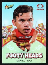 2026 AFL SELECT FS STARS FOOTY HEADS INSERT CARD [GOLD COAST] FH53 Daniel RIOLI