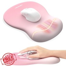 TECKNET Ergonomic Mouse Pad Wrist Rest Pink Memory Foam