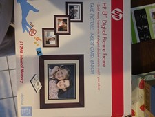 HP 8 Digital Solid Wood Picture Frame w/Double Mats Remote Open Box 1000 Photos