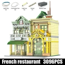 French Restaurant Diner City Style Modular Building Blocks Toy Bricks Set MOC