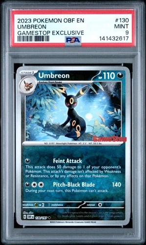 PSA 9 Umbreon #130 2023 Pokemon Obsidian Flames 141432617
