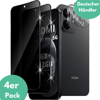 2X Schutzglas FüR Xiaomi Redmi Note 17 Pro 5G Blickschutz Display Kamera Privacy