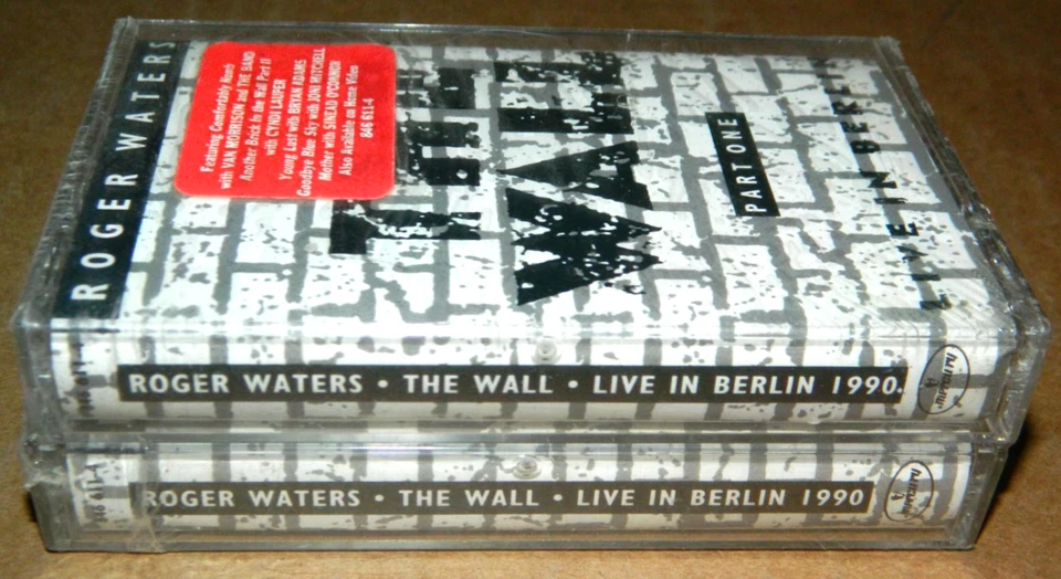 ROGER WATERS THE WALL LIVE IN BERLIN Still Sealed 2 Cassette Tape Hype Sticker - Image 3 of 4