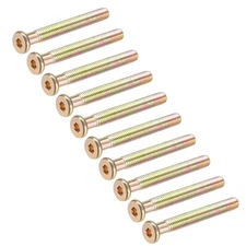 M8x65mm Furniture Screw Hex Socket Machine Screws Zinc Plated Full Thread 15Pcs