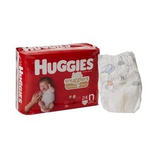 Kimberly Clark 52238 - Diaper Huggies Nwbrn, 24 Count, Unisex Newborn, White
