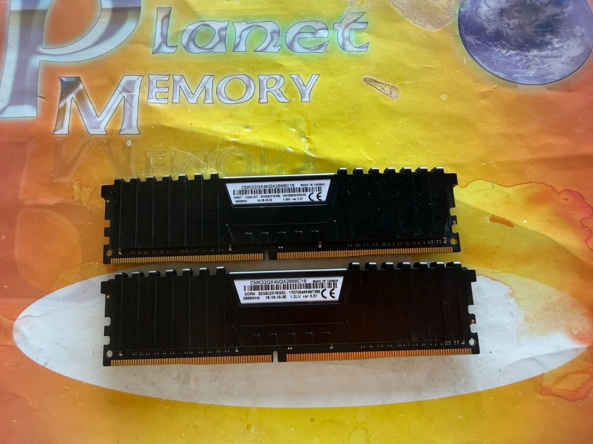 Corsair PC4-21300 (DDR4-2666) Bus Speed Computer RAM 32 GB Total