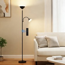 2in1 Torchiere Floor Lamp, 34W Super Bright LED Standing Lamp with Remote  B...