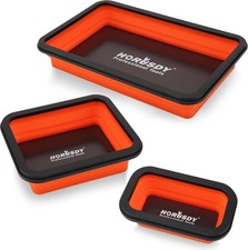 3-piece Magnetic Parts Tray Set Tool Trays Storage Organizer Screw Bolts Washers 3-piece Magnetic Parts Tray Set Tool Trays Storage Organizer Screw Bolts Washers