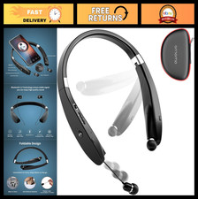 Foldable Bluetooth Neckband Headphones, Wireless Sports Earbuds, Sweatproof Nois