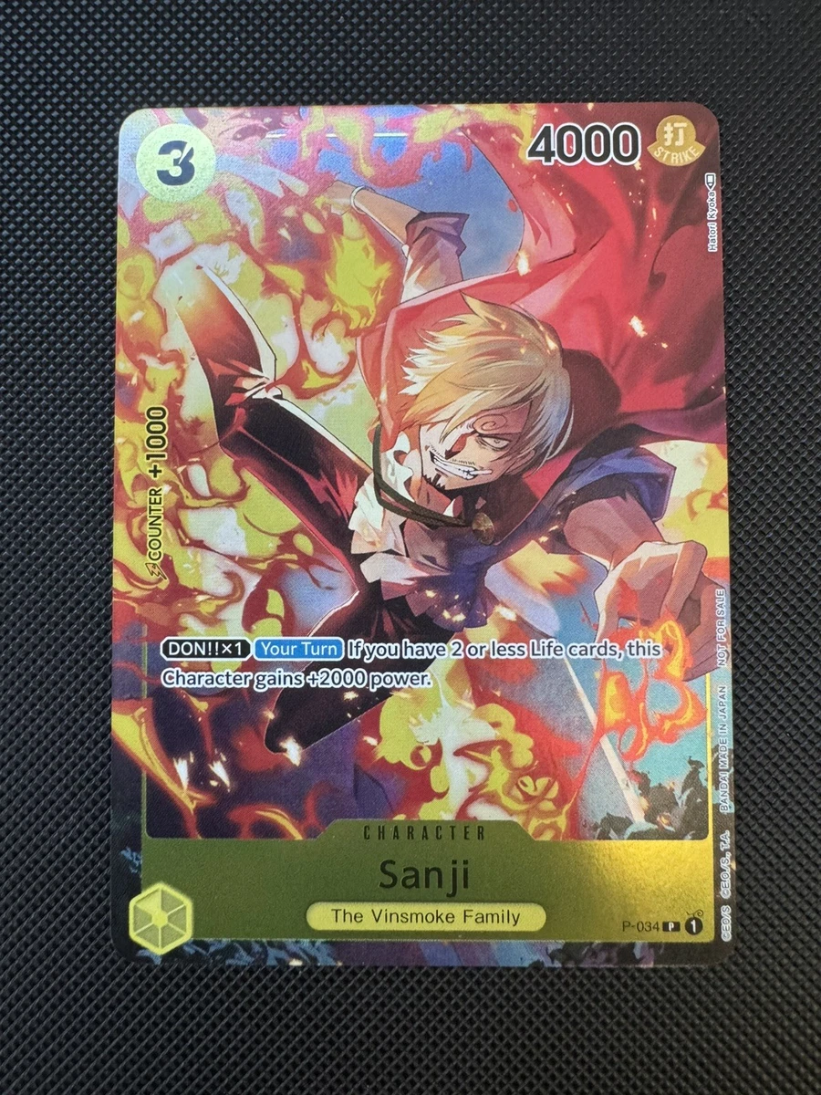 Sanji P-034 One Piece Promotion Cards for sale | eBay