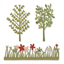 Fustelle Big Shot Sizzix Thinlits Giardino Verde Scrapbooking