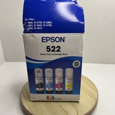 Genuine Epson 522 Ink Bottles 4color Pack for ET-2720 ET-2800 ET-2803 ET-4700