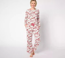 Muk Luks X Jen Coffey Holly Jolly PJ Set HolidayCarRide L New
