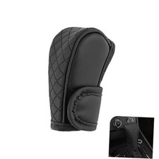 Car Gear Shift Cover, Leather Shifter Cover, Gear Shift Knob Cover for Black