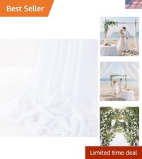 Elegant White Chiffon Fabric by The Yard - 10 Yards 60" Wide for Wedding Draping