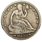 1853 O Arrows & Rays Seated Liberty Half Dollar - Fine !!