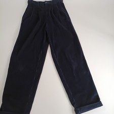 Eddie Bauer Thick Corduroy 5-Pocket Straight Fit Women's Sz 6 Navy Blue 90s