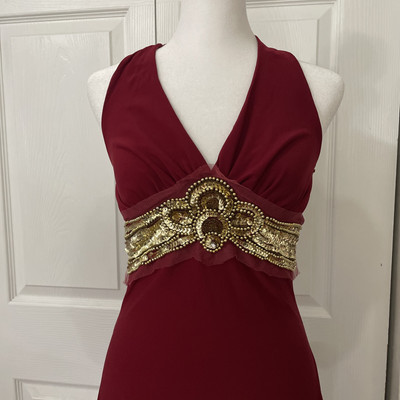 Vintage 90's Y2K Easel Halter Top Dress Red Gold Sequins Beads Medium Festival | eBay Vintage 90's Y2K Easel Halter Top Dress Red Gold Sequins Beads Medium Festival | eBay