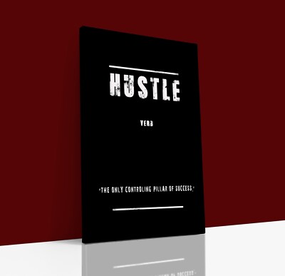 HUSTLE Definition Druck Leinwand Wandbild Dekor Motivation Zitate