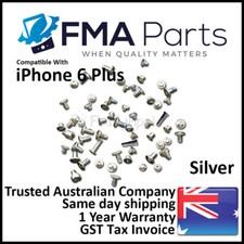 iPhone 6 PLUS Whtie Silver OEM Full Screw Set Kit Bottom Phillips Pentalobe Star