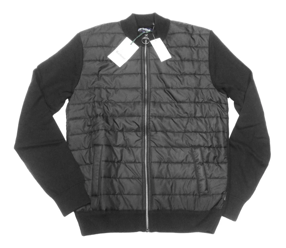 Barbour Men's Black Carn Baffle Full Zip Sweater Jacket - Image 2 of 4