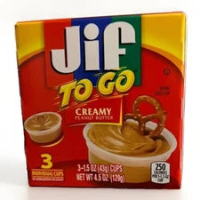 Jif To-Go Creamy Peanut Butter ( 3 Individual Cups )