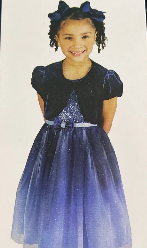 Jona Michelle 女孩连衣裙 | 尺寸 2T-12 | Col:紫色、绿色等 | 可爱孩子 — 第 2/4 张图片