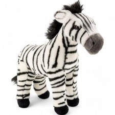 Zebra standing approx. 30 cm length, Stuffed Animal, Plush Toy