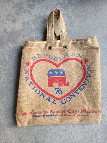 1976 REPUBLICAN Party Convention Souvenir Bag-  Political RARE KCMO