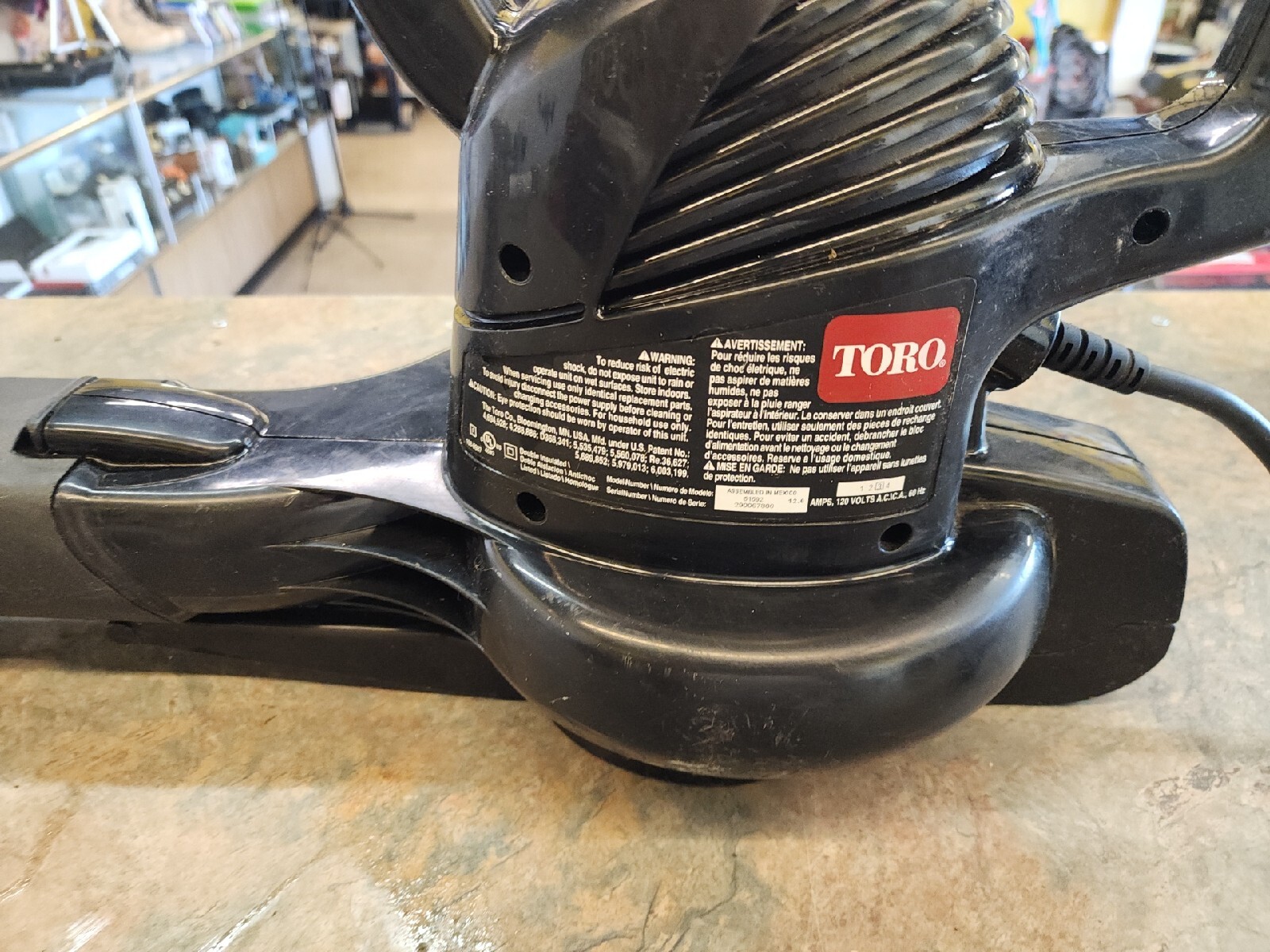Black toro super blower 120V Electric, 2 Settings Ready For Your blowing Needs!