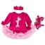 thumbnail 25 - 3PCS Toddler Baby Girls Birthday Party Dress Outfits Romper Tutu Dress Shoes Set