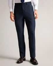 NWT Ted Baker Men's Linen Wool Dress Pants Lancet Slim Fit Trouser Sz 32 31 R