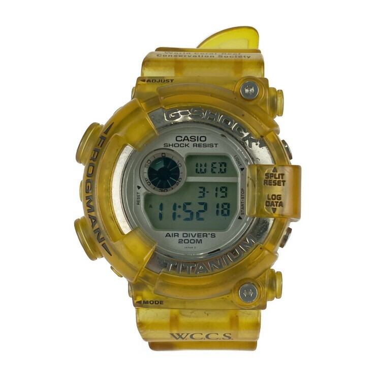 DV6007 G-SHOCK　W.C.C.S DW-8201WC CASIO Watch G-SHOCK FROGMAN DW-8201WC-7T Yellow Titanium