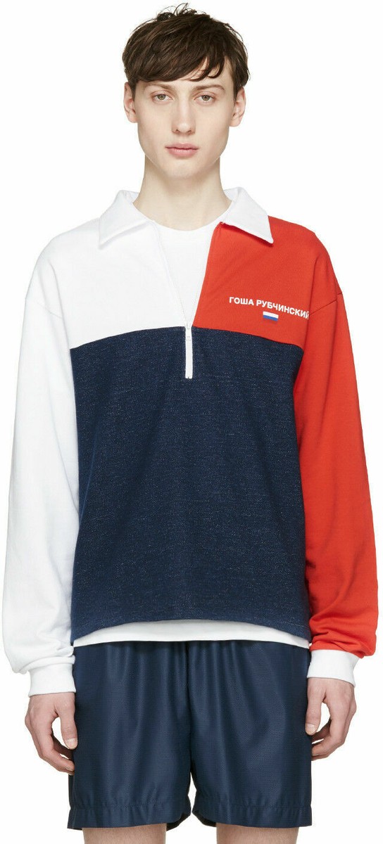Gosha Rubchinskiy Polo HALF Zip Logo SS16 Sweatshirt Combo Gosha Rubchinskiy Polo HALF Zip Logo SS16 Sweatshirt Combo