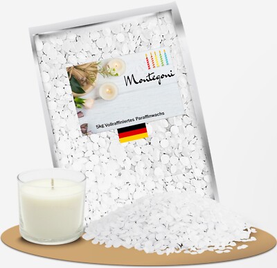 1 bis 10kg Premium Paraffinwach, vollraffineriertes Kerzenwachs zum Kerzengießen
