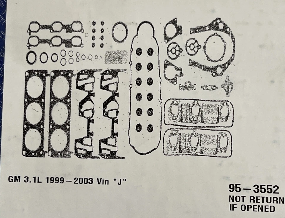 Juego de juntas de motor MAHLE - 95-3552 para GM 1999-2003 3,1 L V6 Buick Chevrolet Más Foto 2 de 3