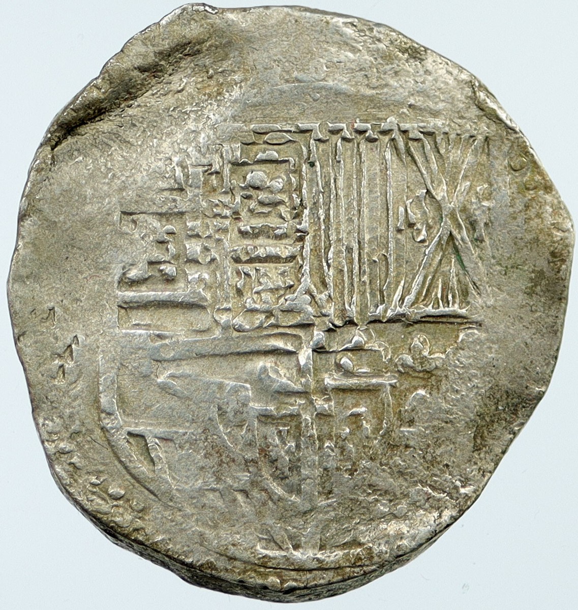 1600-1700AD SPAIN Colonial America Time Antique SILVER Cob 8