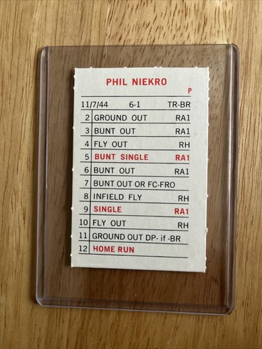 Phil Niekro Braves HOF Vintage 1969 Milton Bradley Baseball Game Card Rare - Picture 2 of 2