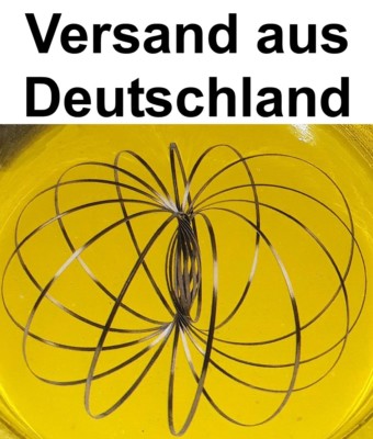 Flowring Kinetic Zauberring Spirale Kugel Ball Edelstahl Toroflux FlowToy