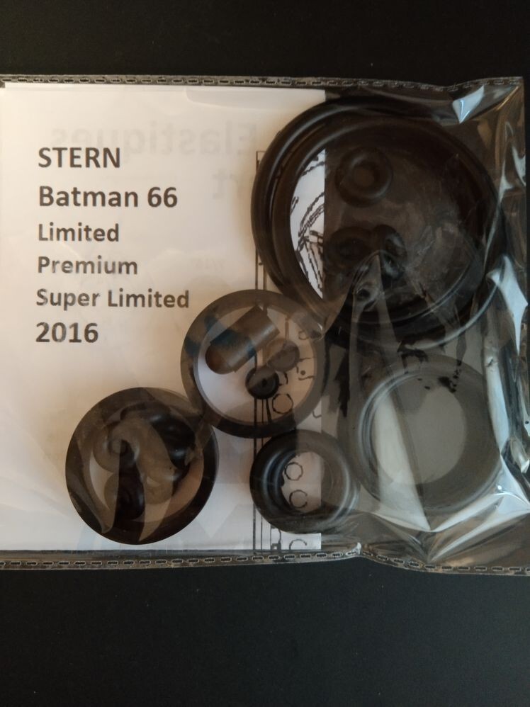 Kit élastiques flipper Batman 66 Stern Premium caoutchouc noir durable