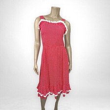 Vintage Sleeveless Polka Dot Summer Dress Small Sundress